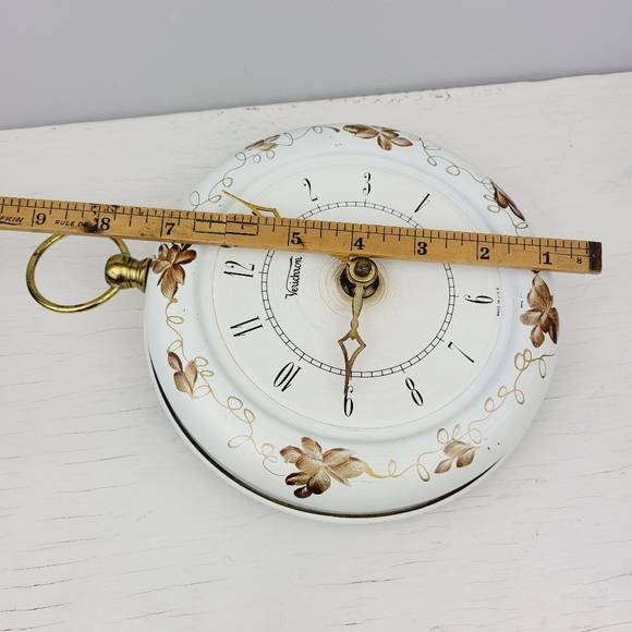Vintage Verichron Metal Wall Clock Hand Painted w/ Original Cord Tested Working - Picture 10 of 10